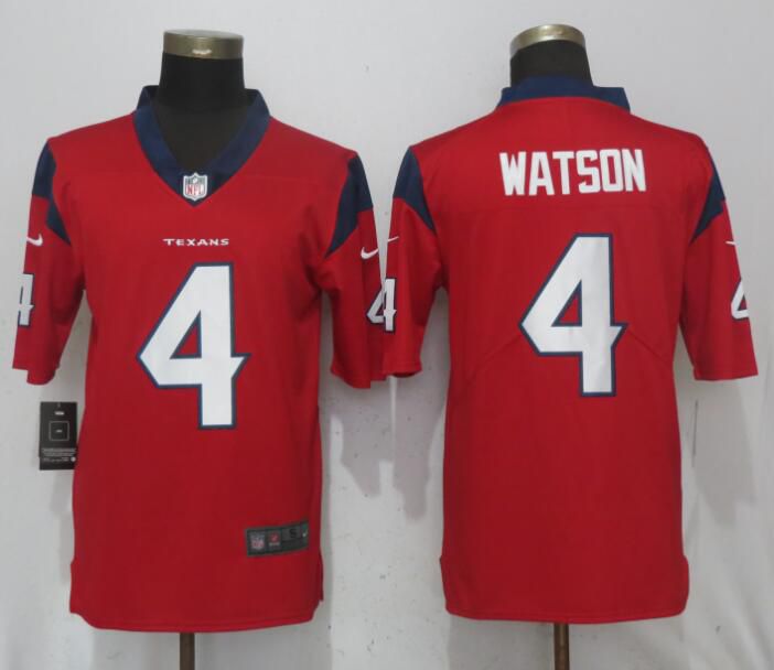 Men Houston Texans 4 Watson Red Nike Vapor Untouchable Limited NFL Jerseys